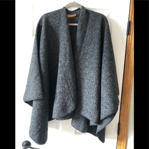 Grey blanket poncho by Hope by Nayna McIntosh. OS